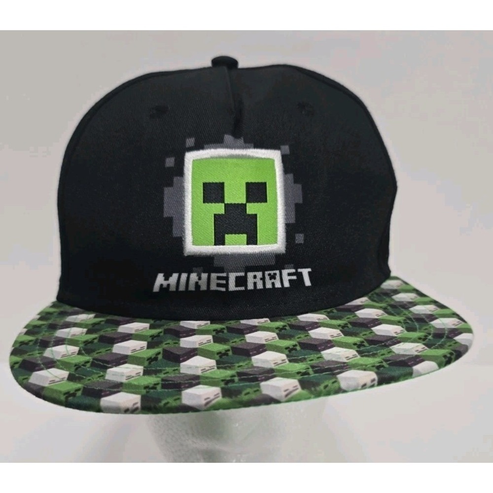 Minecraft Youth Floating Creeper Head Snapback Hat Mojang
